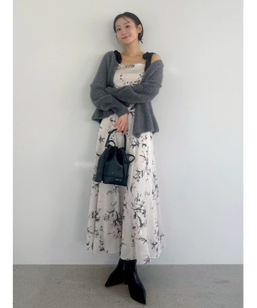 リボンディテールフローラルワンピース（ワンピース）｜FRAY I.D