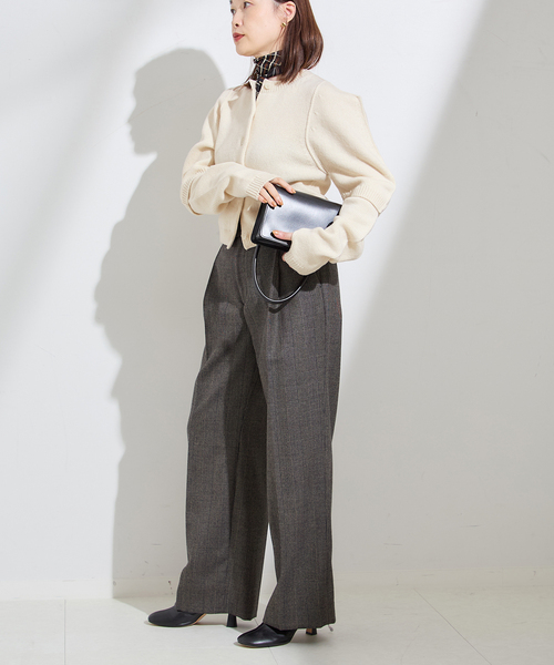 JANE SMITH / JOHN SMITH（ジェーンスミスジョンスミス）の「【JANE SMITH】7G BIG SHOULDER CREW CARDIGAN：カーディガン（カーディガン/ボレロ・レディース・アイボリー/ブラック系その他・38）」の18枚目の写真