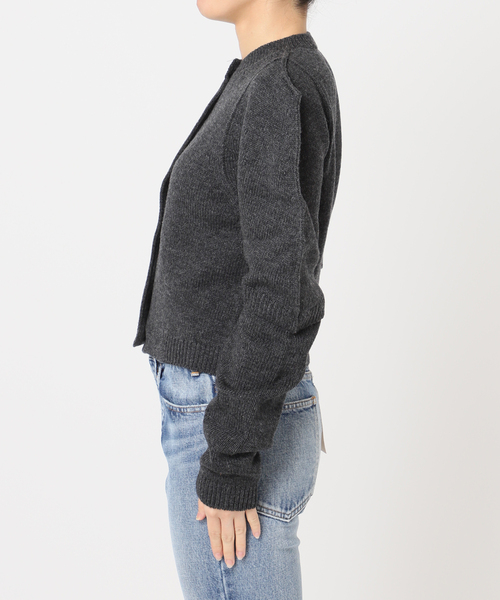 JANE SMITH / JOHN SMITH（ジェーンスミスジョンスミス）の「【JANE SMITH】7G BIG SHOULDER CREW CARDIGAN：カーディガン（カーディガン/ボレロ・レディース・アイボリー/ブラック系その他・38）」の14枚目の写真