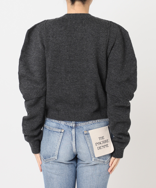 JANE SMITH / JOHN SMITH（ジェーンスミスジョンスミス）の「【JANE SMITH】7G BIG SHOULDER CREW CARDIGAN：カーディガン（カーディガン/ボレロ・レディース・アイボリー/ブラック系その他・38）」の11枚目の写真