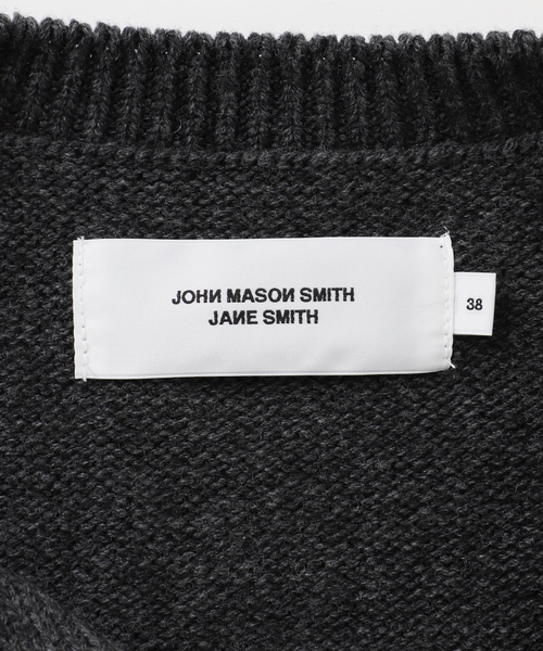 JANE SMITH / JOHN SMITH（ジェーンスミスジョンスミス）の「【JANE SMITH】7G BIG SHOULDER CREW CARDIGAN：カーディガン（カーディガン/ボレロ・レディース・アイボリー/ブラック系その他・38）」の9枚目の写真