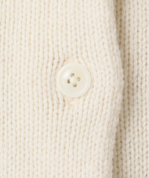 JANE SMITH / JOHN SMITH（ジェーンスミスジョンスミス）の「【JANE SMITH】7G BIG SHOULDER CREW CARDIGAN：カーディガン（カーディガン/ボレロ・レディース・アイボリー/ブラック系その他・38）」の13枚目の写真