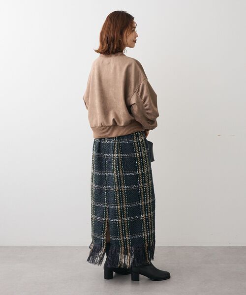 ELENCARE DUE（エレンカーレデュエ）の「・ELENCARE DUE スエードポンチプルオーバー（Tシャツ/カットソー・レディース・チャコールグレー/アイボリー/ブラウン/ボルドー・FREE）」の8枚目の写真