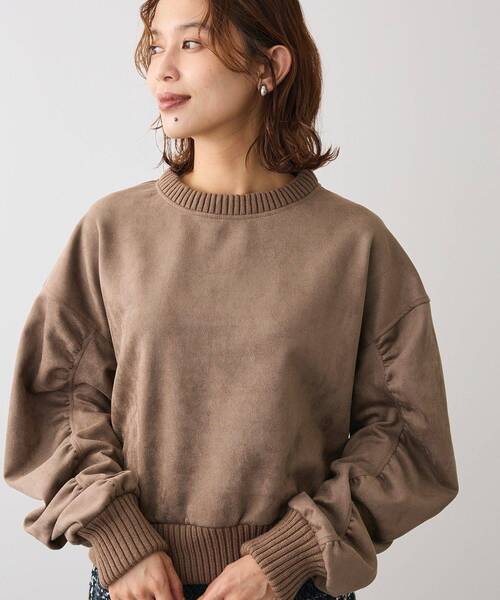 ELENCARE DUE（エレンカーレデュエ）の「・ELENCARE DUE スエードポンチプルオーバー（Tシャツ/カットソー・レディース・チャコールグレー/アイボリー/ブラウン/ボルドー・FREE）」の11枚目の写真