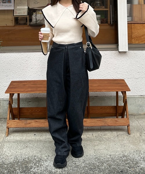 raffime(ラフィミー)の「【Raffime】センターホックカーブデニムパンツ(デニムパンツ・レディース・ブラック/ブラウン系その他・SMALL/MEDIUM)」の4枚目の写真