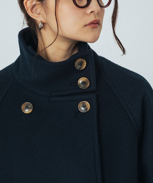 ROSE BUD（ローズバッド）の「STAND COLLAR COAT（その他アウター・レディース・ネイビー/ブルー/バーガンディー・S/M）」の8枚目の写真