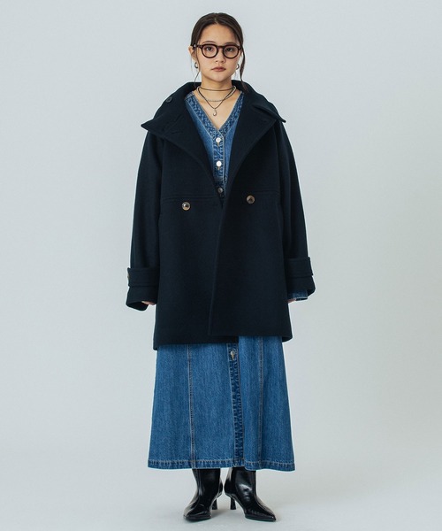 ROSE BUD（ローズバッド）の「STAND COLLAR COAT（その他アウター・レディース・ネイビー/ブルー/バーガンディー・S/M）」の12枚目の写真