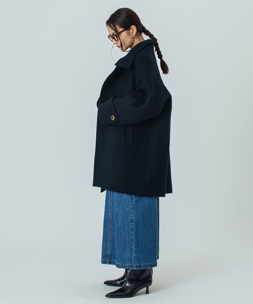 ROSE BUD（ローズバッド）の「STAND COLLAR COAT（その他アウター・レディース・ネイビー/ブルー/バーガンディー・S/M）」の14枚目の写真