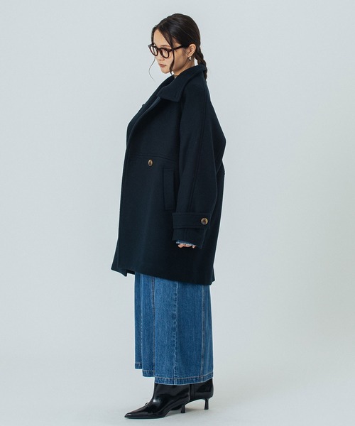 ROSE BUD（ローズバッド）の「STAND COLLAR COAT（その他アウター・レディース・ネイビー/ブルー/バーガンディー・S/M）」の15枚目の写真