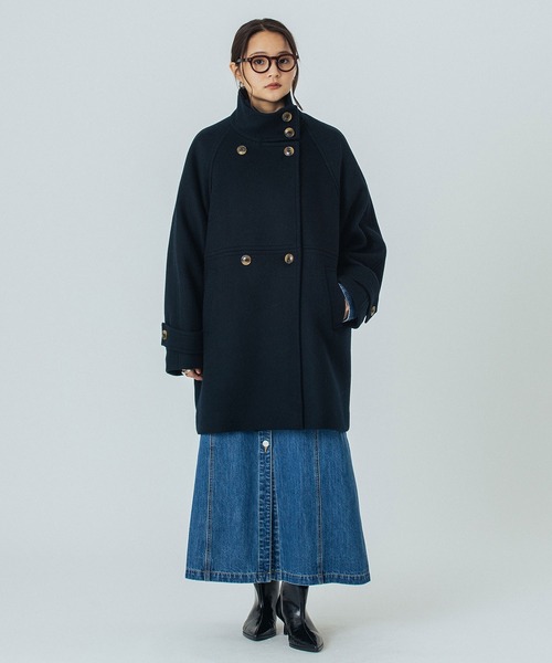 ROSE BUD（ローズバッド）の「STAND COLLAR COAT（その他アウター・レディース・ネイビー/ブルー/バーガンディー・S/M）」の18枚目の写真