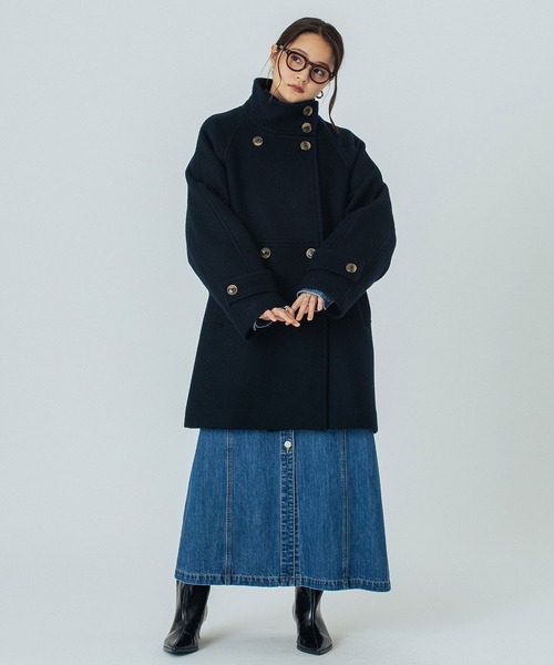 ROSE BUD（ローズバッド）の「STAND COLLAR COAT（その他アウター・レディース・ネイビー/ブルー/バーガンディー・S/M）」の19枚目の写真