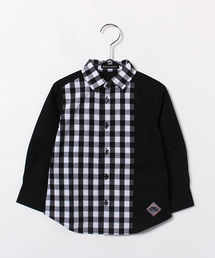 BeBe | BeBe/無地×ギンガムチェック長袖シャツ(シャツ/ブラウス)