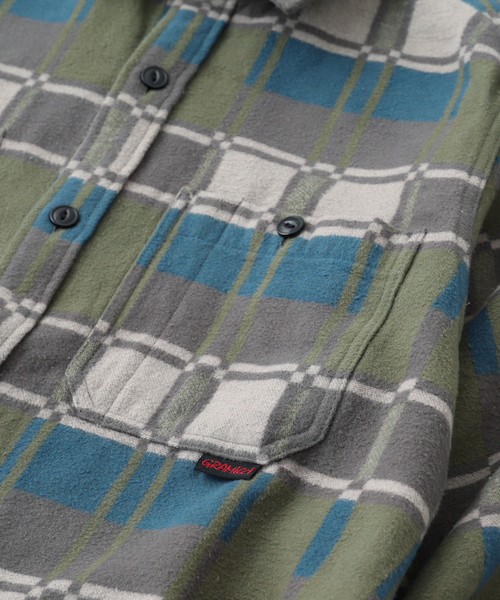 Gramicci(グラミチ)の「Gramicci / グラミチ FLANNEL ANTHONY SHIRT(シャツ/ブラウス・メンズ・ダークグリーン・MEDIUM/LARGE)」の3枚目の写真