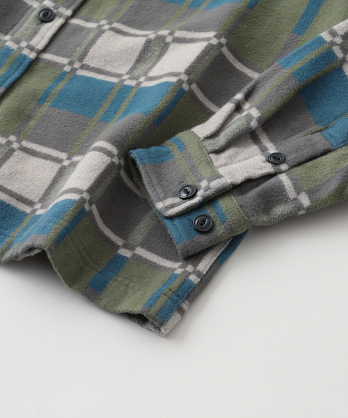 Gramicci(グラミチ)の「Gramicci / グラミチ FLANNEL ANTHONY SHIRT(シャツ/ブラウス・メンズ・ダークグリーン・MEDIUM/LARGE)」の4枚目の写真
