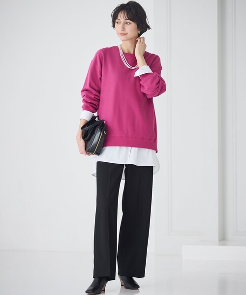 23区（ニジュウサンク）の「ウォームストレッチ ワイド パンツ（その他パンツ・レディース・グレー系/ブラック系/アイボリー系・36/40/38）」の15枚目の写真