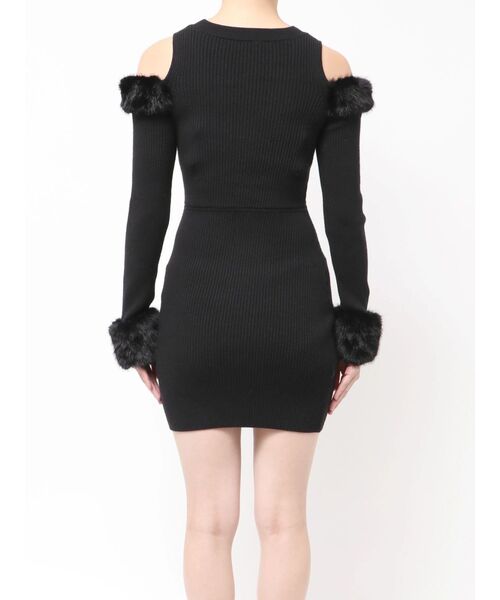 ポイントフェイクファーミニニットワンピース（ワンピース）｜RESEXXY