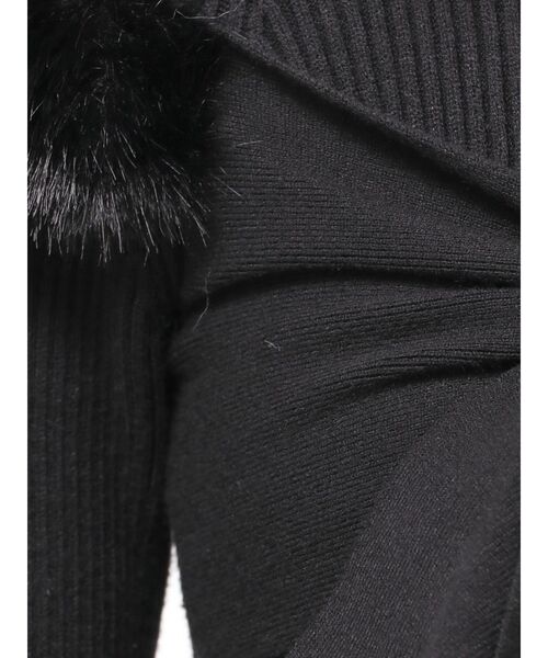 ポイントフェイクファーミニニットワンピース resexxy セール】ポイントフェイクファーミニニットワンピース（ワンピース