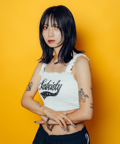 Subciety(サブサエティ)の「【WOMEN】Paisley glorious camisole(キャミソール・レディース・ホワイト/ブラック・FREE)」の16枚目の写真