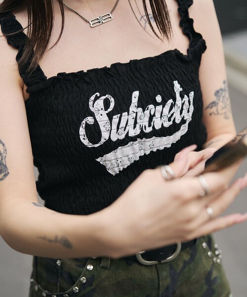 Subciety(サブサエティ)の「【WOMEN】Paisley glorious camisole(キャミソール・レディース・ホワイト/ブラック・FREE)」の22枚目の写真