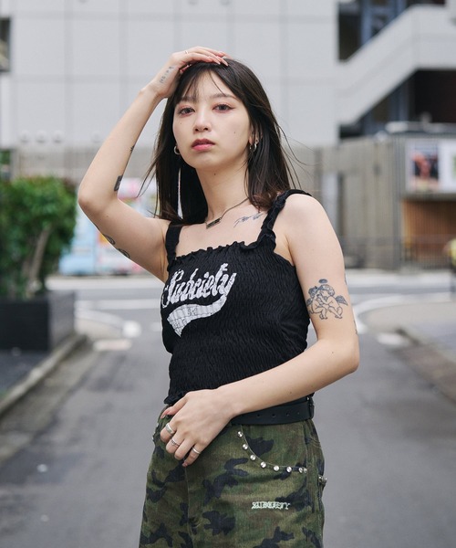 Subciety(サブサエティ)の「【WOMEN】Paisley glorious camisole(キャミソール・レディース・ホワイト/ブラック・FREE)」の1枚目の写真
