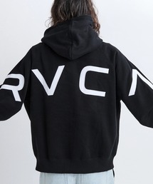 RVCA メンズ ARCH BACK SIDE ZIP HD パーカー 【2025年秋冬モデル】/ルーカバックロゴジップアップパーカー・フーディー