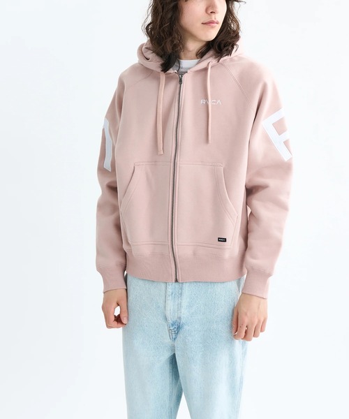 RVCA(ルーカ)の「RVCA メンズ ARCH BACK SIDE ZIP HD パーカー 【2025年秋冬モデル】/ルーカバックロゴジップアップパーカー・フーディー(パーカー・メンズ・グリーン系その他/ピンク系その他/ブラック/オフホワイト・X-LARGE/LARGE/MEDIUM/SMALL)」の22枚目の写真