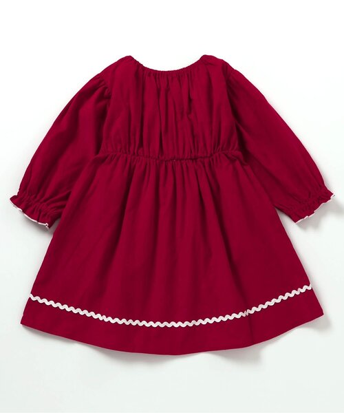 apres les cours（アプレレクール）の「【ジュニア対応】ハート・フラワー・さくらんぼモチーフワンピース（ワンピース・キッズ・アイボリー/レッド/マスタード・80/90/100/110/120/130/140）」の9枚目の写真