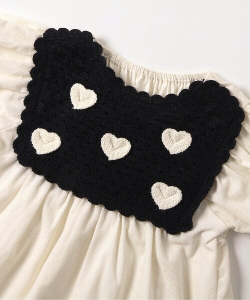 apres les cours（アプレレクール）の「【ジュニア対応】ハート・フラワー・さくらんぼモチーフワンピース（ワンピース・キッズ・アイボリー/レッド/マスタード・80/90/100/110/120/130/140）」の8枚目の写真