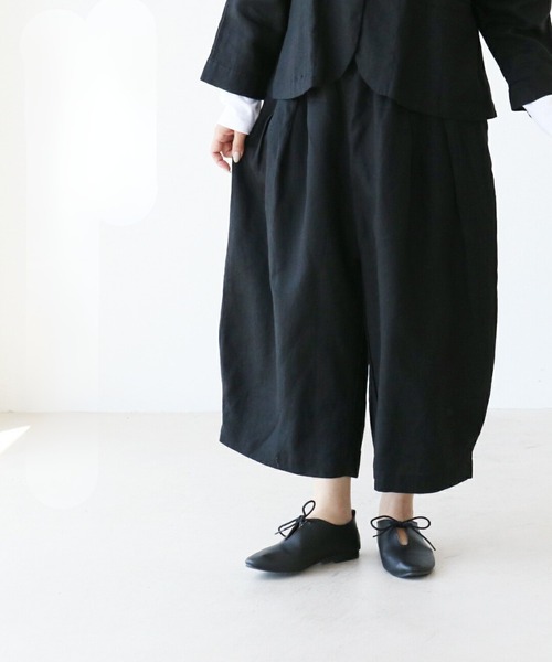 sanpo kuschel（サンポクシェル）の「リネン素材のパンツ（その他パンツ・レディース・ブラック・FREE）」の6枚目の写真