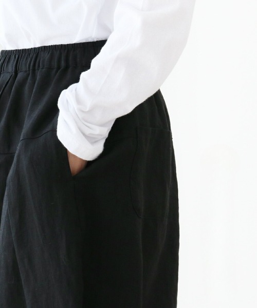 sanpo kuschel（サンポクシェル）の「リネン素材のパンツ（その他パンツ・レディース・ブラック・FREE）」の10枚目の写真