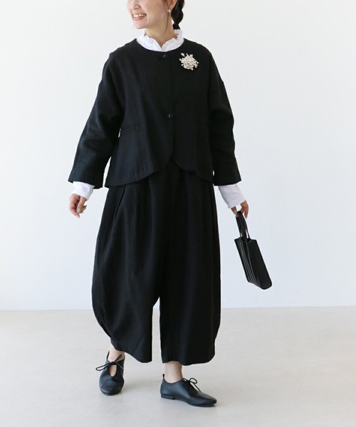 sanpo kuschel（サンポクシェル）の「リネン素材のパンツ（その他パンツ・レディース・ブラック・FREE）」の12枚目の写真
