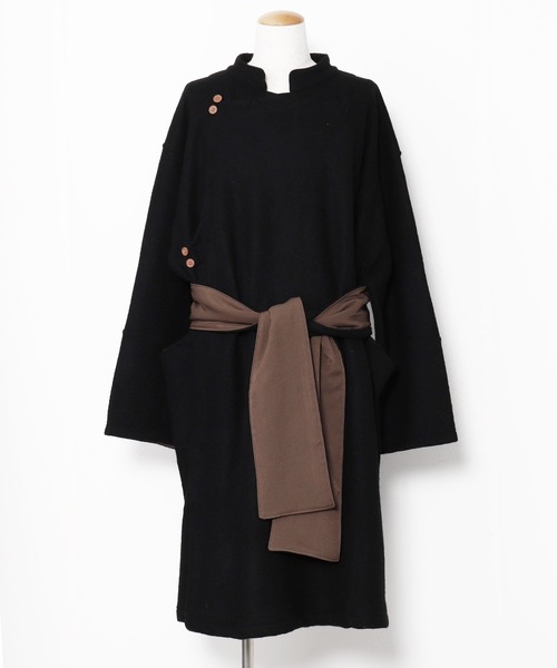 チャイハネ（チャイハネ）の「【チャイハネ】ネオチベタンMEN'Sコート（その他アウター・メンズ・ベージュ/ブラック・FREE）」の2枚目の写真