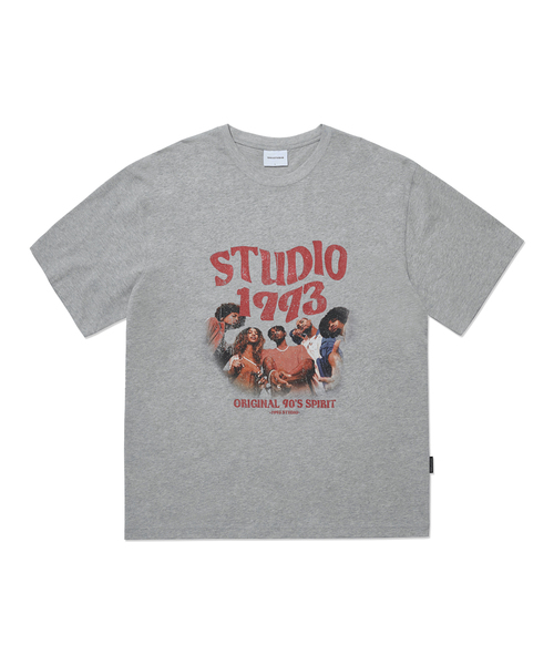 1993STUDIO(1993スタジオ)の「ウェーブスタジオグラフィックTシャツ_グレー(Tシャツ/カットソー・メンズ・その他・MEDIUM/LARGE/SMALL)」の1枚目の写真