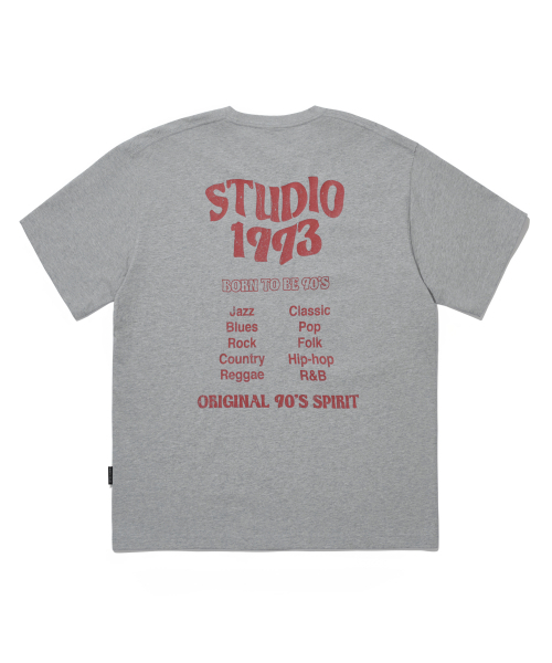 1993STUDIO(1993スタジオ)の「ウェーブスタジオグラフィックTシャツ_グレー(Tシャツ/カットソー・メンズ・その他・MEDIUM/LARGE/SMALL)」の2枚目の写真