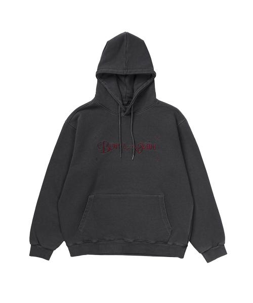 GAKKAI UNIONS(ガッカイユニオンズ)の「本刺繍ピグメントフードパーカー チャコール(パーカー・メンズ・その他・X-LARGE/SMALL/MEDIUM/LARGE)」の2枚目の写真