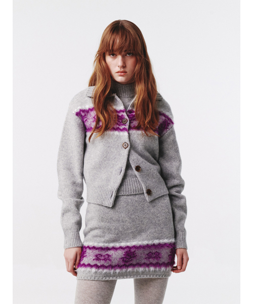 Kijun(キジュン)の「Nordic Knit Cardigan Melange Grey(カーディガン/ボレロ・レディース・その他・MEDIUM/SMALL)」の1枚目の写真