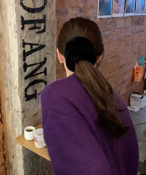 WESTSEA（ウエストシー）の「もこもこ フェイクファー シュシュ（シュシュ・レディース・ブラック/オフホワイト/グレー・FREE）」の10枚目の写真