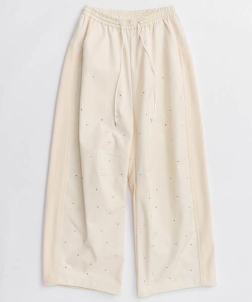 MAISON SPECIAL(メゾンスペシャル)の「Docking Rhinestone Easy Pants/ドッキングラインストーンイージーパンツ(その他パンツ・レディース・レッド/ブラック/オフホワイト・36/38)」の17枚目の写真
