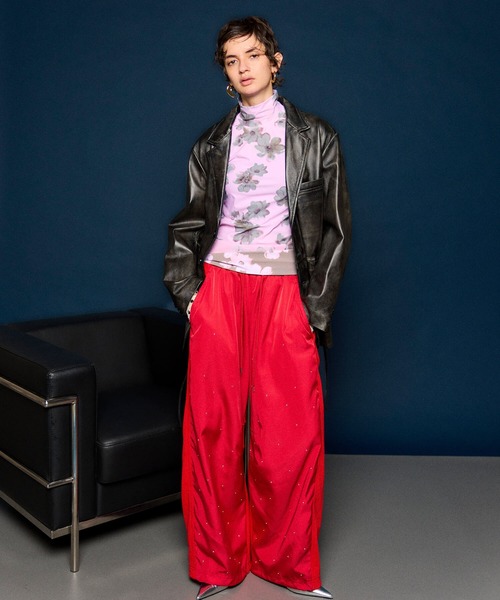 Docking Rhinestone Easy Pants/ドッキングラインストーンイージー