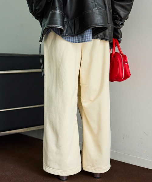 MAISON SPECIAL(メゾンスペシャル)の「Docking Rhinestone Easy Pants/ドッキングラインストーンイージーパンツ(その他パンツ・レディース・レッド/ブラック/オフホワイト・36/38)」の10枚目の写真