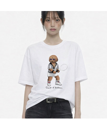 [ユニセックス]テニスドッグストリーバー半袖Tシャツ_3カラー