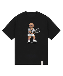 [ユニセックス]テニスドッグストリーバー半袖Tシャツ_3カラー