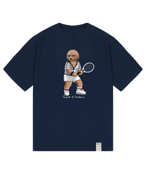 GRAVER（グレーバー）の「[ユニセックス]テニスドッグストリーバー半袖Tシャツ_3カラー（Tシャツ/カットソー・レディース・ネイビー/ホワイト/ブラック・SMALL/LARGE/X-LARGE/MEDIUM）」の6枚目の写真
