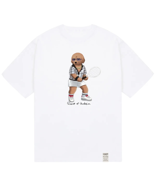 GRAVER（グレーバー）の「[ユニセックス]テニスドッグストリーバー半袖Tシャツ_3カラー（Tシャツ/カットソー・レディース・ネイビー/ホワイト/ブラック・SMALL/LARGE/X-LARGE/MEDIUM）」の5枚目の写真