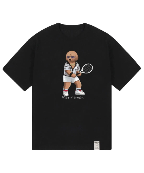 GRAVER（グレーバー）の「[ユニセックス]テニスドッグストリーバー半袖Tシャツ_3カラー（Tシャツ/カットソー・レディース・ネイビー/ホワイト/ブラック・SMALL/LARGE/X-LARGE/MEDIUM）」の4枚目の写真