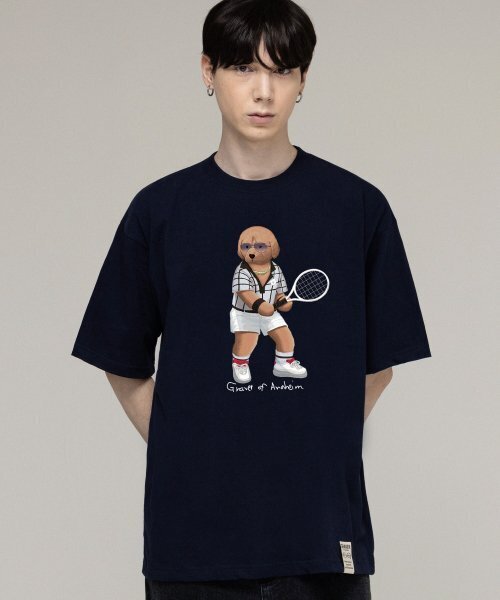GRAVER（グレーバー）の「[ユニセックス]テニスドッグストリーバー半袖Tシャツ_3カラー（Tシャツ/カットソー・レディース・ネイビー/ホワイト/ブラック・SMALL/LARGE/X-LARGE/MEDIUM）」の11枚目の写真