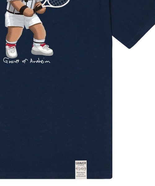 GRAVER（グレーバー）の「[ユニセックス]テニスドッグストリーバー半袖Tシャツ_3カラー（Tシャツ/カットソー・レディース・ネイビー/ホワイト/ブラック・SMALL/LARGE/X-LARGE/MEDIUM）」の14枚目の写真