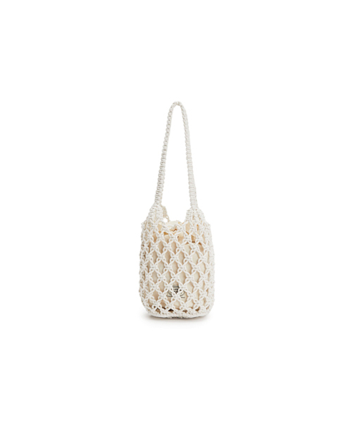 LAP（ラップ）の「NET TOTE BAG AR7AB402（トートバッグ・レディース・ベージュ/アイボリー・FREE）」の6枚目の写真