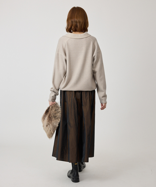 ATON(エイトン)の「ATON エイトン Vintage Knit Skipper Sweater KRAGGW0 807(ニット/セーター・レディース・ベージュ・SMALL)」の6枚目の写真