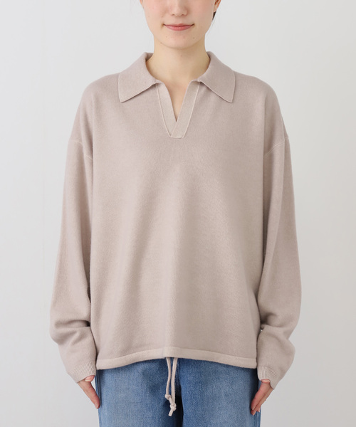 ATON(エイトン)の「ATON エイトン Vintage Knit Skipper Sweater KRAGGW0 807(ニット/セーター・レディース・ベージュ・SMALL)」の10枚目の写真